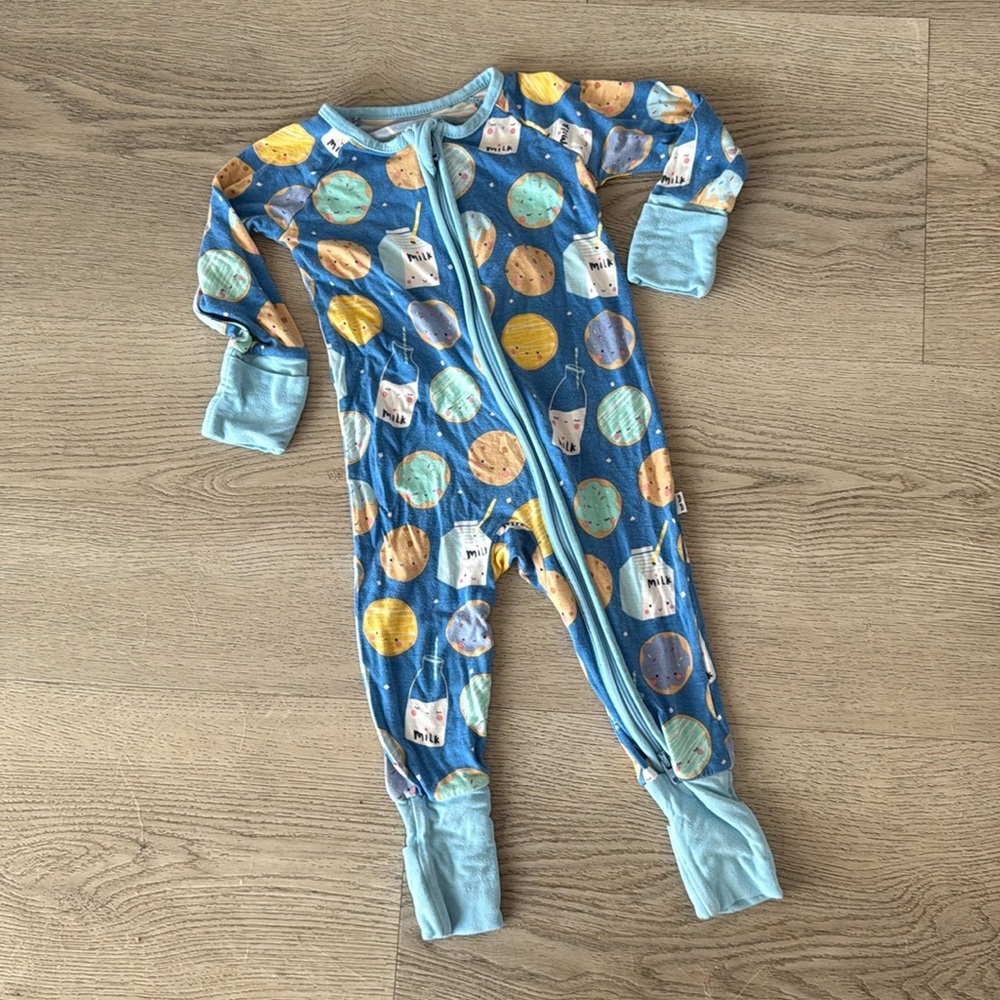 Little Sleepies - 0-3mo Milk and Cookies zippy - VUC